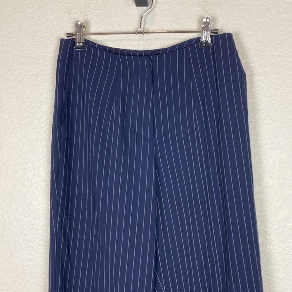 Isalis blue and white striped trouser pants - Picture 3 of 8